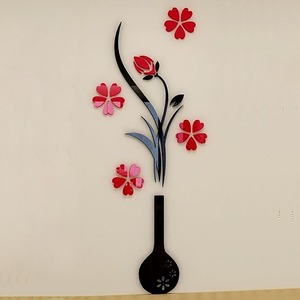 Elegante Adesivo Murale a Forma di Vaso di <span class=keywords><strong>Fiori</strong></span>, Decorazione 3D in Acrilico <span class=keywords><strong>per</strong></span> Corridoio, Arte Murale Fai-da-Te, <span class=keywords><strong>Adesivi</strong></span> Murali 3D con Piante - Product Image 3