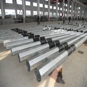 Galvanized Steel Octagonal Electric Pole For Distribution Line