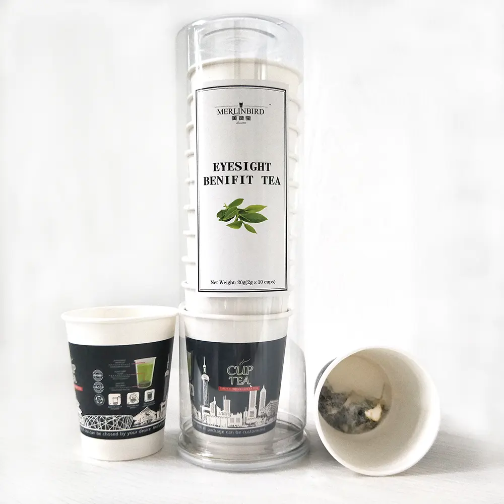 Customize Brand Cup Package Herbal Tea Eye Bright Tea Instant Cup Tea
