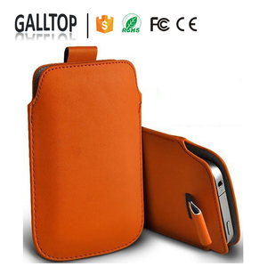 Phổ Da Slim Kéo Tab Lật Pouch Tay Áo Ví Điện Thoại Trường Hợp Bìa cho Điện Thoại Khác Nhau - Product Image 5