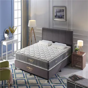 Colchón de muelles de bolsillo para dormir, cama de alta calidad de espuma de alta densidad, doble almohada, colchón de muelles superior para dormitorio