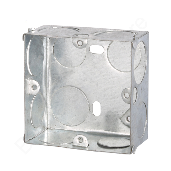 BS4662 7x7 Electrical Metal Adjustable Lug GI Boxes with Brass