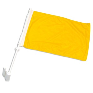 Bendera Jendela Mobil Warna Solid Merah Hitam Kuning Oranye Putih Ungu 12x18 Dua Sisi - Product Image 5