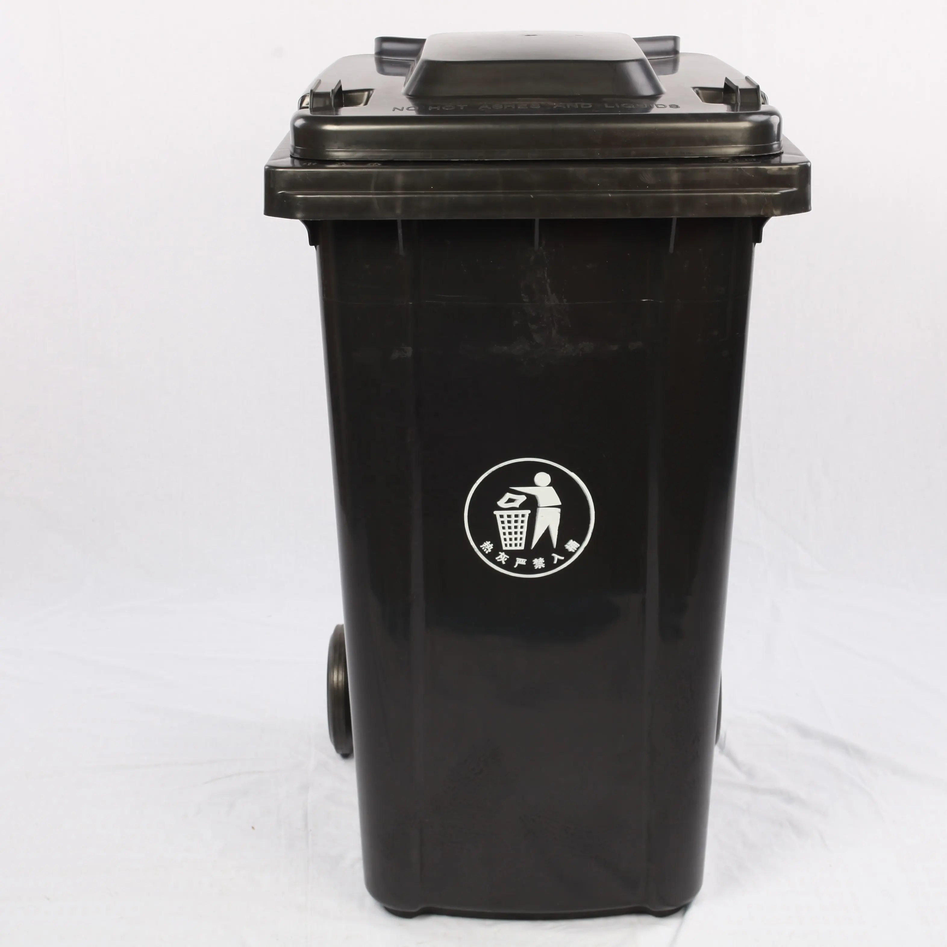 Vệ sinh môi trường OEM nhà máy bán hàng giá 240L nhựa đựng rác container với bánh xe