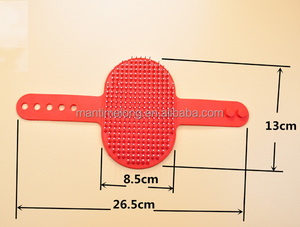 Pet Bath bàn chải với thép không gỉ kim tắm massage Pet Comb với bảo vệ dots - Product Image 4
