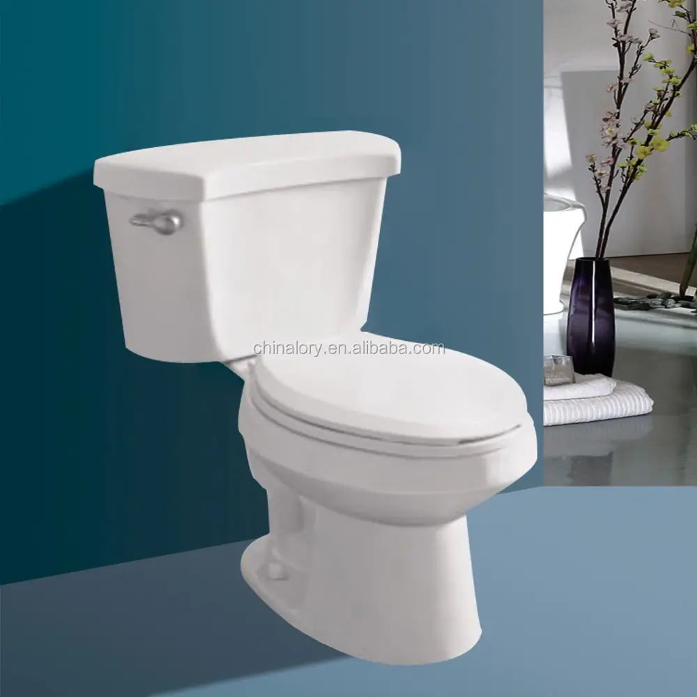 Produsen Tiongkok Saniter Keramik Dua Bagian Toilet dengan Sertifikat CE Pot De Wc Set