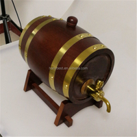 Mini baril d'alcool de vin en bois de chêne personnalisé avec support prix d'usine de gros fûts de whisky rhum bière bourbon baril