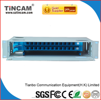 Panel Patch Fiber Optik TiNCAM FTTH Outdoor 24 Port, Adaptor Fiber Optik, Panel Patch Fiber Optik untuk Rak/ODF, Splicer Fiber Optik ODF