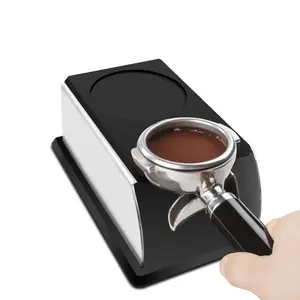Coffee Temper Stand Sturdy Stainless Steel Tamping Stand for Coffee Machine and Coffee Tamper Storage Base with Silicone Mat