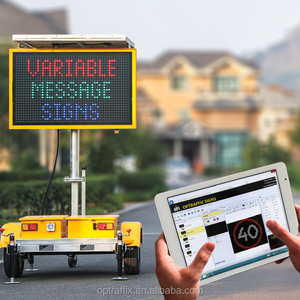 ถนนด้านVMSแบบพกพาการ<span class=keywords><strong>จราจร</strong></span>กลางแจ้งบอร์ดแสดงผลLEDสัญญาณรถพ่วง - Product Image 4