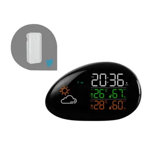 Led medidor de humedad y temperatura pronóstico alarma y Snooze inalámbrico calendario termómetro higrómetro estación meteorológica