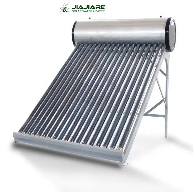 Solar water heater system with vacuum tube collector and controller