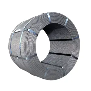 China fabricante de alta resistencia 7 cables 15,7mm 1860Mpa hormigón pretensado baja relajación de acero pc precio