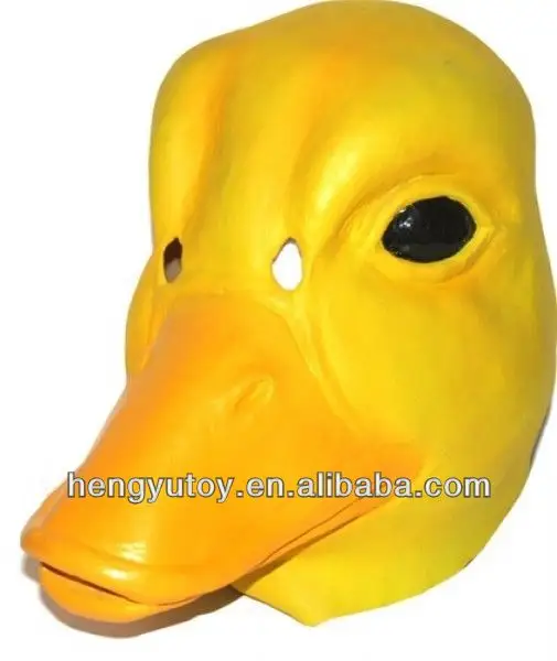 Китайская фабрика, 3D плёночный костюм, латексная Реалистичная желтая уточная маска для вечеринки
