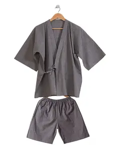 Estilo japonês cor sólida hotel kimono spa robe