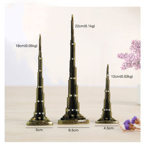 धातु पदोन्नति उपहार बुर्ज ख़लीफ़ा टॉवर शिल्प दुबई यात्रा स्मारिका 3D निर्माण मॉडल - Product Image 3