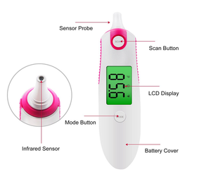 Ce 510K được phê duyệt 1 thứ hai ngay lập tức đọc hộ gia đình không liên hệ với kỹ thuật số hồng ngoại trán ear nhiệt kế cho bé - Product Image 3
