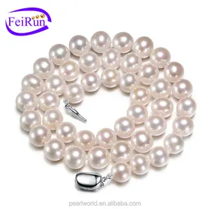 8-9mm 3A grade perfectly full round best quality real genuine cultured natural freshwater pearl necklace
