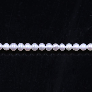 Commercio all'ingrosso 3-3.5mm REALE Naturale D'acqua Dolce Collana di <span class=keywords><strong>Perle</strong></span> Stringa Rotondo Bianco <span class=keywords><strong>Perle</strong></span> a Forma di - Product Image 2
