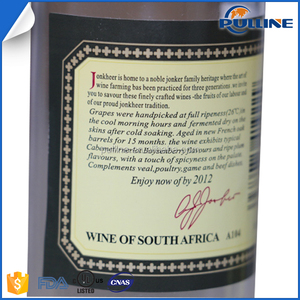 Estándar personalizado etiqueta de vino botellas de vino de tamaño etiqueta - Product Image 4