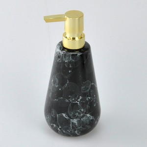 Assiette à savon en céramique émaillée de forme ronde de couleur noire - Product Image 2