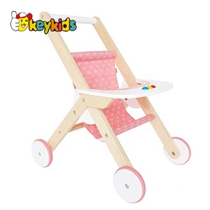 Poussette en <span class=keywords><strong>bois</strong></span> rose pour bébé, vente en gros, jolie poussette pour filles, W06B037 - Product Image 3
