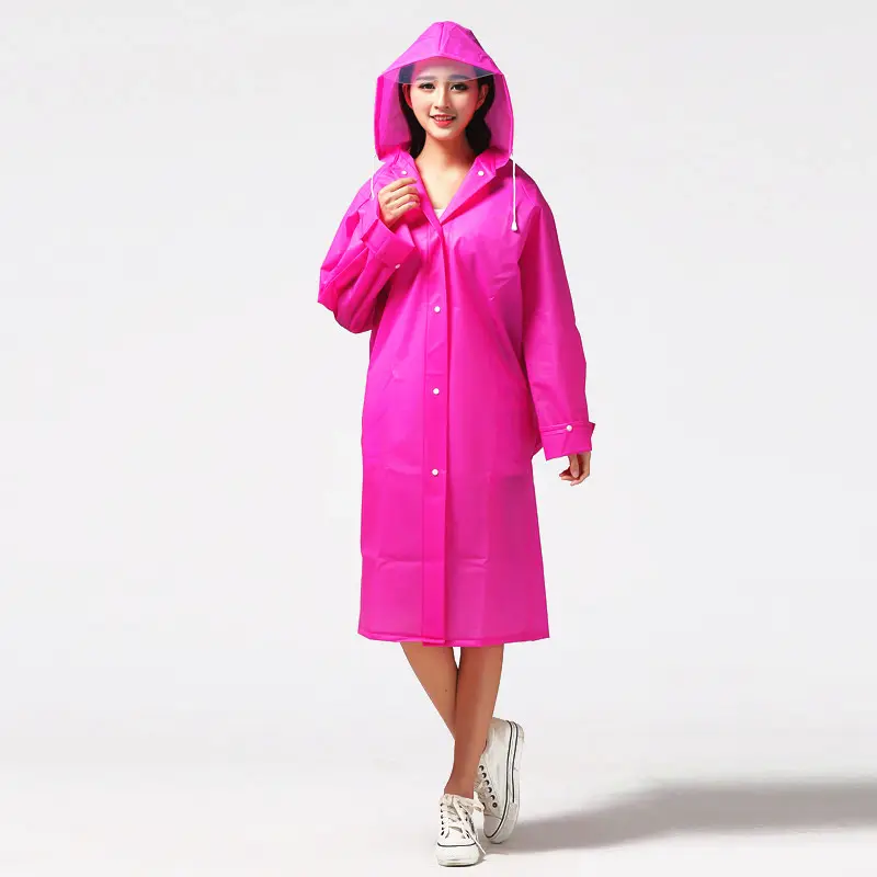 SHENGMING สุภาพสตรีไนลอนยางเสื้อกันฝนสำหรับผู้หญิง Rain Poncho