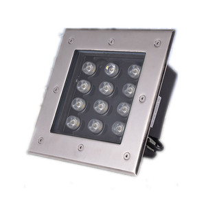 RGB White 12W Square Buried Landscape Outdoor <strong>Garden</strong> DMX512 IP67 Waterproof <strong>LED</strong> <strong>Inground</strong> Recessed RGB+CCT Underground <strong>LED</strong> <strong>Light</strong> - Product Image 5