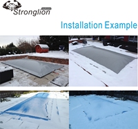 Couverture de piscine gonflable en PVC robuste pour l'hiver, résistante aux tempêtes et à la neige