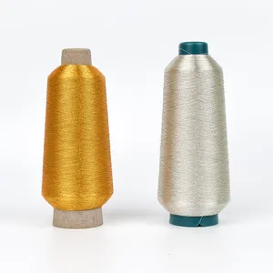 Wholesale High Quality Pure Metallic Sparkle Yarn Thread Metallic Thread for Knitting Embroidery ST type