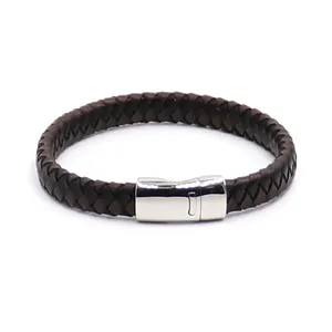 Cửa Hàng Hữu Nghị Etsy Trực Tuyến Cung Cấp Trang Sức Thời Trang Thép Không Gỉ Calsp Leather Bracelet Set