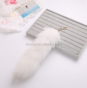 Cổ điển fullfy foxtail cho túi thanh lịch lớn Fox đuôi lông Keychain - Product Image 3