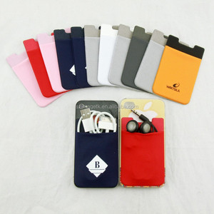 Té<span class=keywords><strong>l</strong></span>éphone portable lycra ID carte smart portefeuille spandex titulaire de la carte de crédit pour <span class=keywords><strong>l</strong></span>'iphone, samsung - Product Image 3