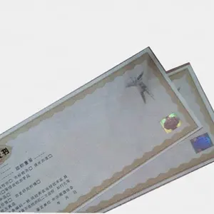 High quality watermark paper lottery scratch ticket with hot stamping hologram