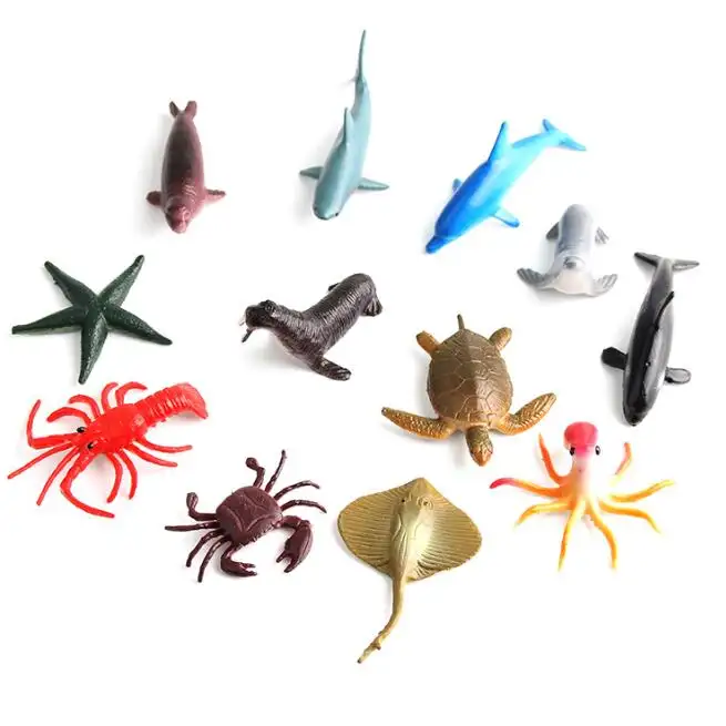 Simulation Plastic Ocean Animals Model Sea Creatures Model Sea Marine Animal Figures Educative Toys for Children