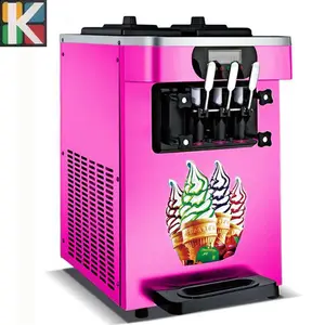 2024 Commerciële 3 Smaken Softijsmachine Voor Het Maken Van Ijs Te Koop In Europa Food Grade Roestvrijstalen Elektrische Fruitgelato-Maker