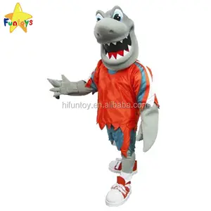 Funtoys MOQ 1 PC Customized Plush Adult Grey Fierce Shark Mascot Costume