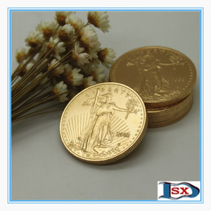 100% haute imité américain marcher liberté pièces d'or une once / plaqué or américain minted <span class=keywords><strong>aigle</strong></span> pièces une once - Product Image 4
