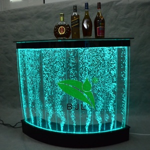 Bancone Bar Curvo con Acquario a Bolle d'Acqua e Illuminazione LED in Acrilico - Product Image 4
