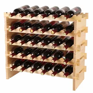 30 garrafa racks de exibição garrafa de vinho rack de madeira empilháveis
