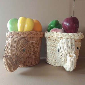 <span class=keywords><strong>Cesto</strong></span> portaoggetti per elefante in rattan di plastica intrecciato a mano creativo per la lavanderia dell'hotel <span class=keywords><strong>cesto</strong></span> portaoggetti per frutta in <span class=keywords><strong>vimini</strong></span> - Product Image 4