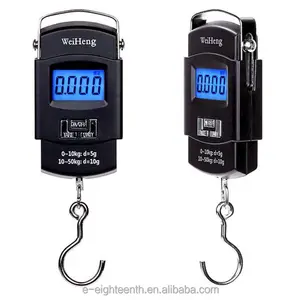 2021 E-18th新着ホット販売50キロ * 10グラムMini Digital Hanging Luggage Fishing Weighing Scale