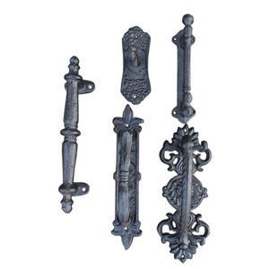 <span class=keywords><strong>Poignée</strong></span> de <span class=keywords><strong>porte</strong></span> en fonte Antique, 1 pièce, 5 pouces, poignées de grange coulissantes pour ménage - Product Image 2