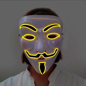Disfraz de <span class=keywords><strong>Halloween</strong></span> para fiesta Rave, máscara LED colorida brillante con <span class=keywords><strong>purga</strong></span>, EL alambre - Product Image 3