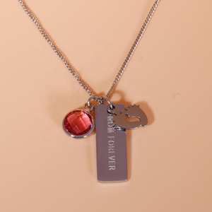 Geboortesteen Ketting Gedenkteken Baby Voeten Hanger Charms Nieuwe Mum Cadeaus, Aandenken Sieraden - Product Image 5