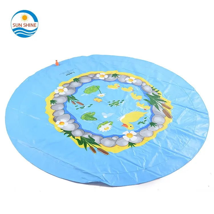 Sprinkler pad & Splash Play Mat 68" Toddler Water Toys Fun for 1 2 3 4 5 Year Old Boy Gir / Kids Outdoor Party Sprinkler Toy