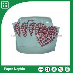 poco corazón rojo elegante diseño de san valentín decoración de la boda servilletas de papel - Product Image 1