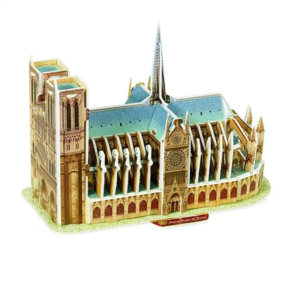 3d Puzzle Jigsaw Notre Dame De Paris Model Diy Mainan Pendidikan 39PCS