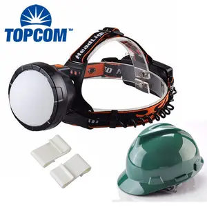 Minier Safety Helmet Used Headlamp / Wide Angle And Huge Beam Headlamp With Plastic Helmet Clip