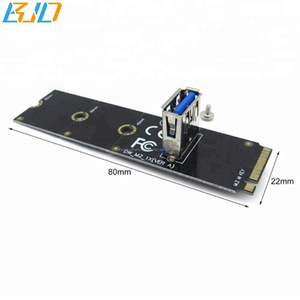 2018 nuevo producto NGFF M.2 para tarjeta adaptadora USB tecla M M.2 SSD Puerto <span class=keywords><strong>USB3</strong></span>.0 Tarjeta de expansión <span class=keywords><strong>PCI</strong></span> riser - Product Image 3